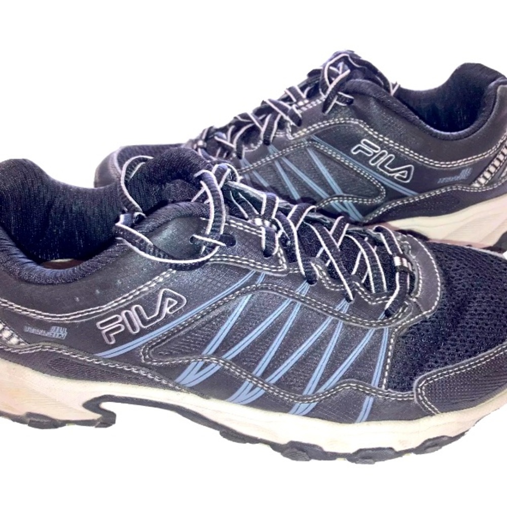 Fila All Terrain Mens Athletic Running Training Shoes Black Size 7